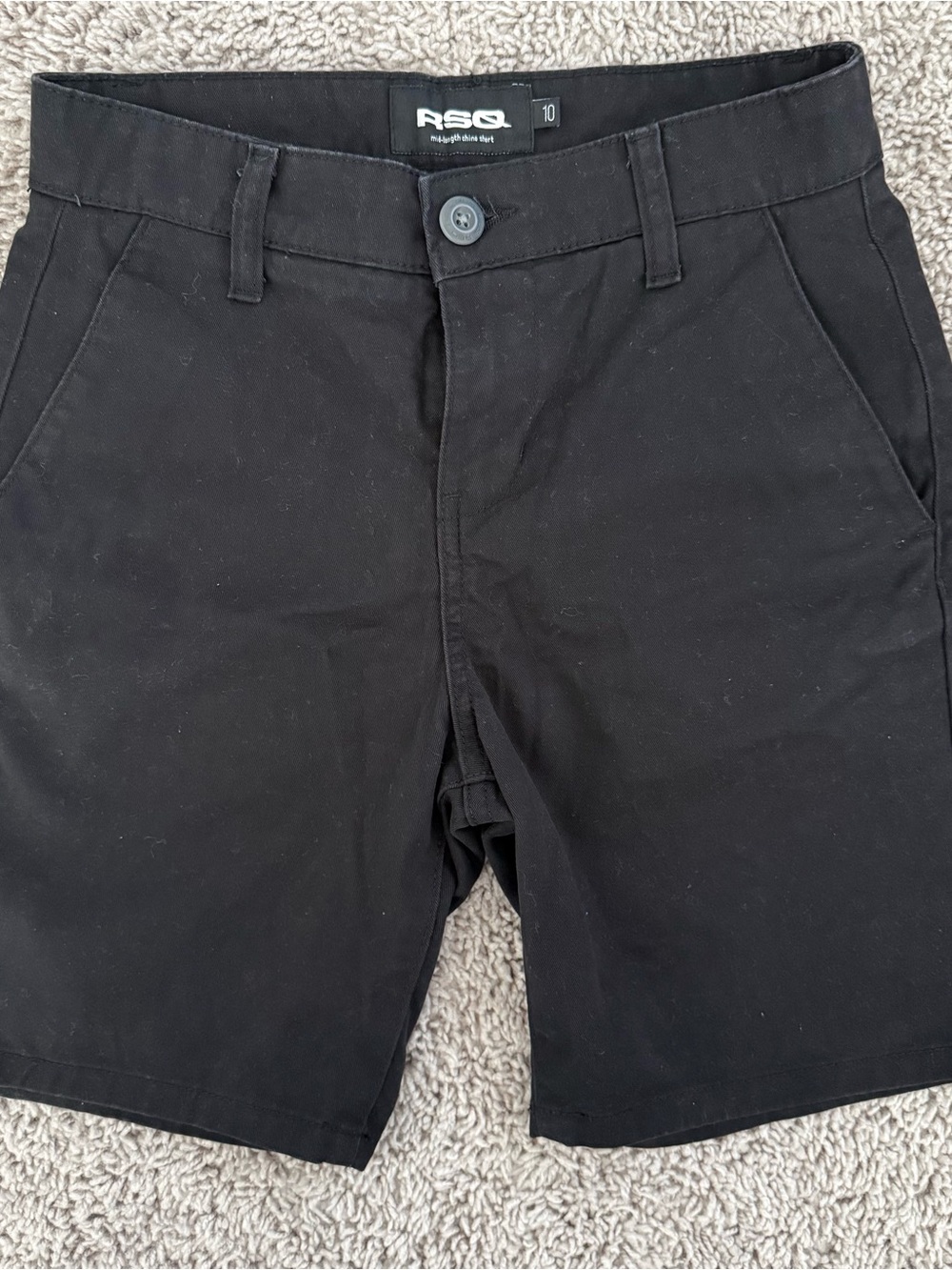 RSQ Boy’s Black Flat Front Casual Shorts